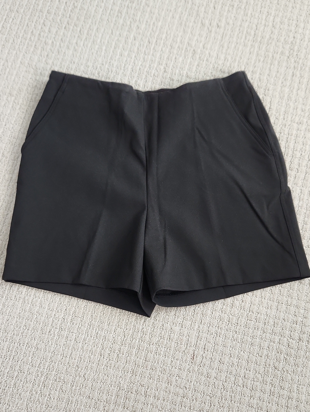 Rachel Zoe Black High-Waist Tailored Shorts